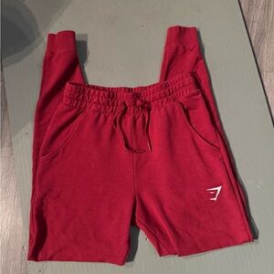 Gymshark Red Sweatpants High-Waisted Tapered Fit